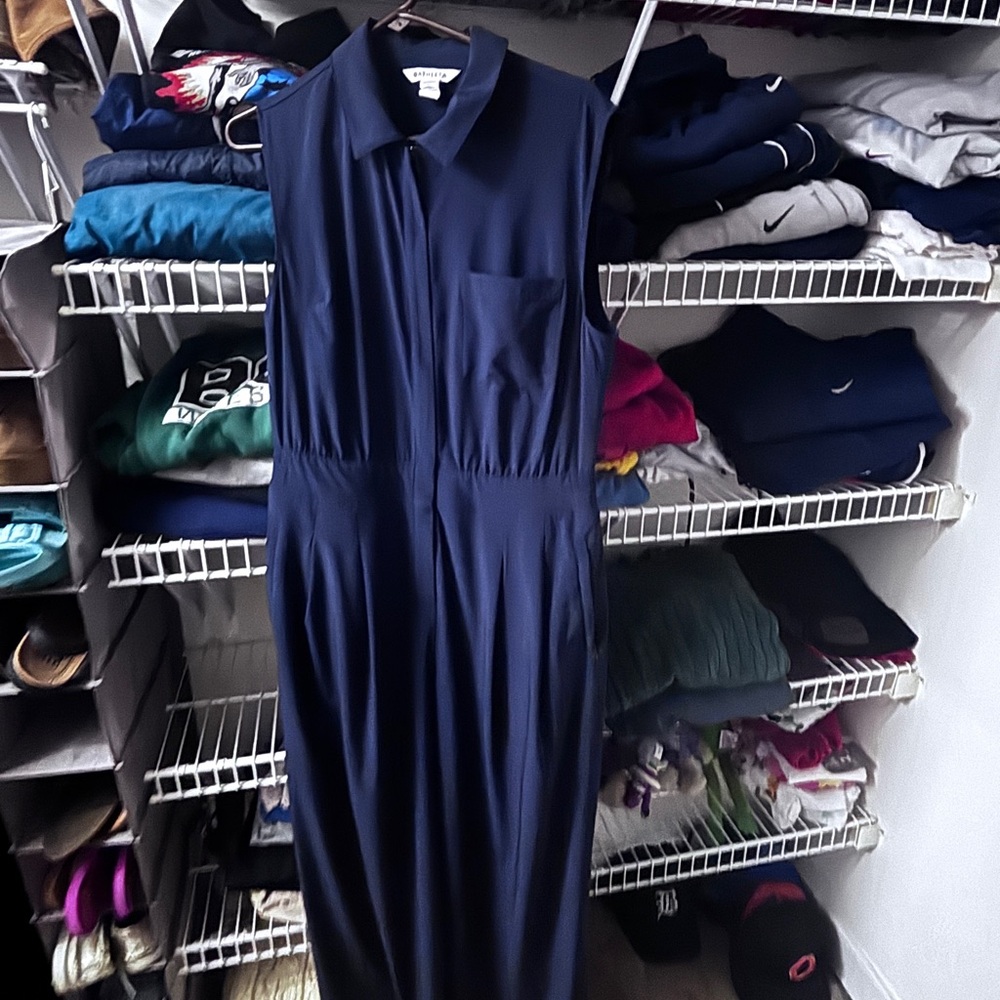 Sleeveless athleta navy blue jumpsuit size 12